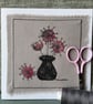 Embroidered appliqué greetings card with envelope - Image 1