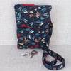 Phone bag, cross body bag, dog walking bag. Dragonflies