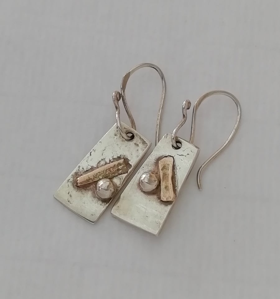 Silver and Gold Estuary Earrings