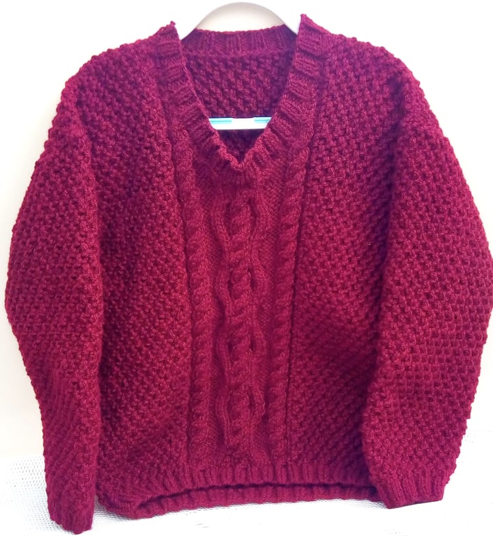 Children's Hand Knitted Cable Patterned Jumper, Children's Clothes