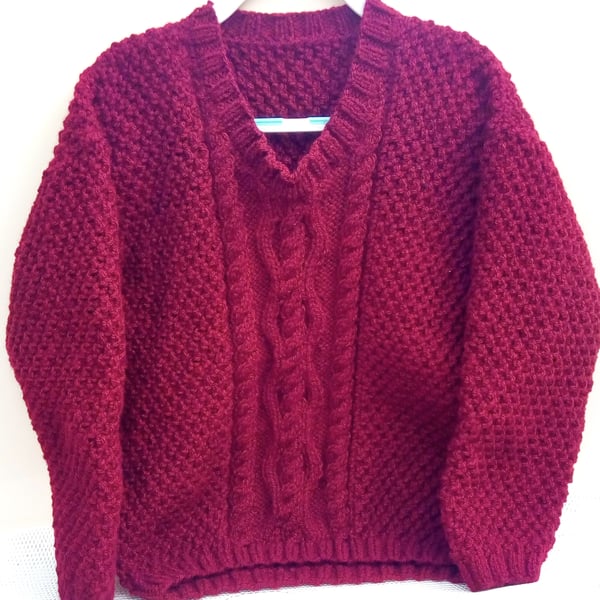 Children's Hand Knitted Cable Patterned Jumper, Children's Clothes