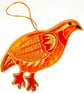 Partridge - Hanging Decoration 