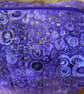 Purple Circles Quilted Fabric Box Shape Makeup Bag - Image 5