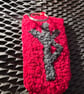 Negative Energy Protection Bindrune Punch Needle Keyring - Image 3