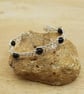 black Jet cuff bracelet. Celtic weave wire wrap - Image 1