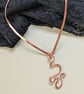 Large Swirly Copper Pendant in art Nouveau Style - Image 1