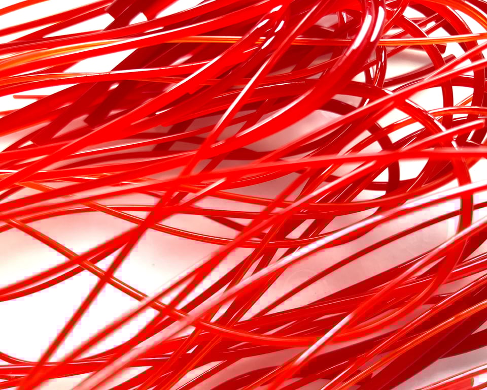 50g Red Bullseye 90coe glass Vitrigraph stringers