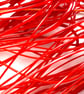 50g Red Bullseye 90coe glass Vitrigraph stringers - Image 1