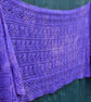 Purple and pink Angora beaded lace knitted shawl - Design L323 - Image 8