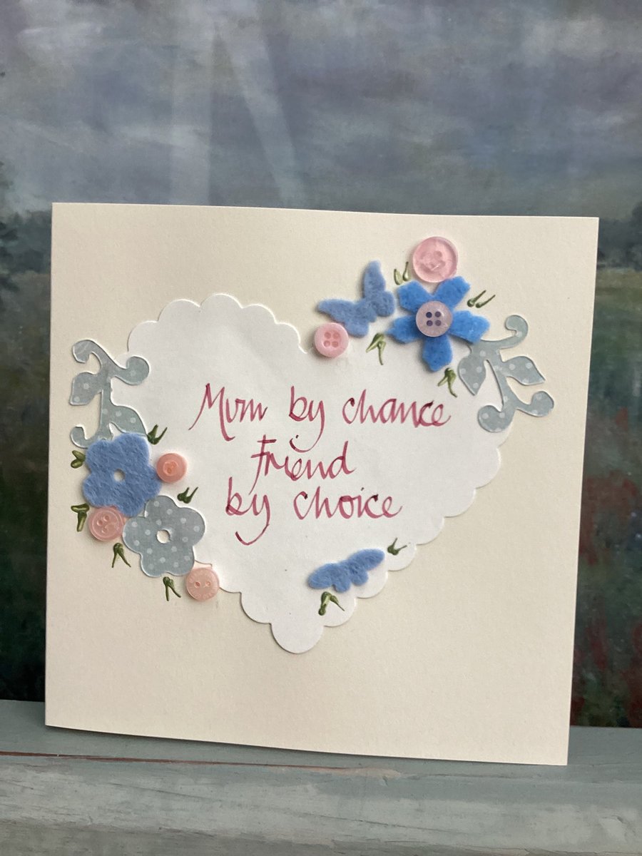 Handmade birthday card.Mothers birthday card.Birthday card.Friendship card.