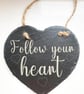 Slate Heart Wall Decoration with Love Sentiment