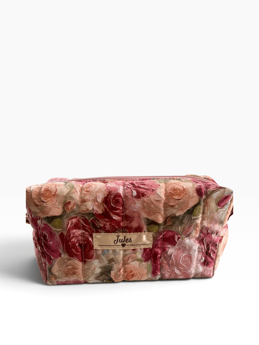 Medium Cosmetic Bag.  The English Rose Collection.