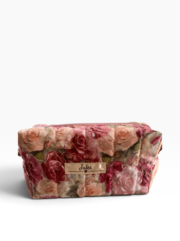 Medium Cosmetic Bag.  The English Rose Collection.