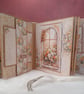 Vintage Handmade Scrapbook Album Holds 28 Photos. Floral & Lace Design - Image 5