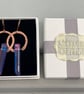 Rainbow Quartz Point Hammered Copper Rustic Boho Earrings - Image 2