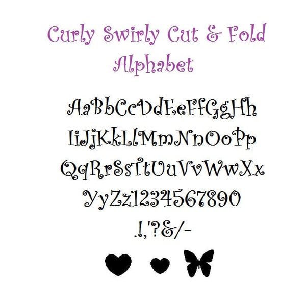 Curly Swirly Full Cut and Fold Book Folding Alphabet - EMAILED PDF PATTERN
