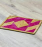 Patchwork Mug Rug with Yellow and Pink fabric - Image 7