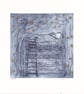 Princes and the Pea in Prussian Blue with Gold Stars - Dry Point etching - Image 1