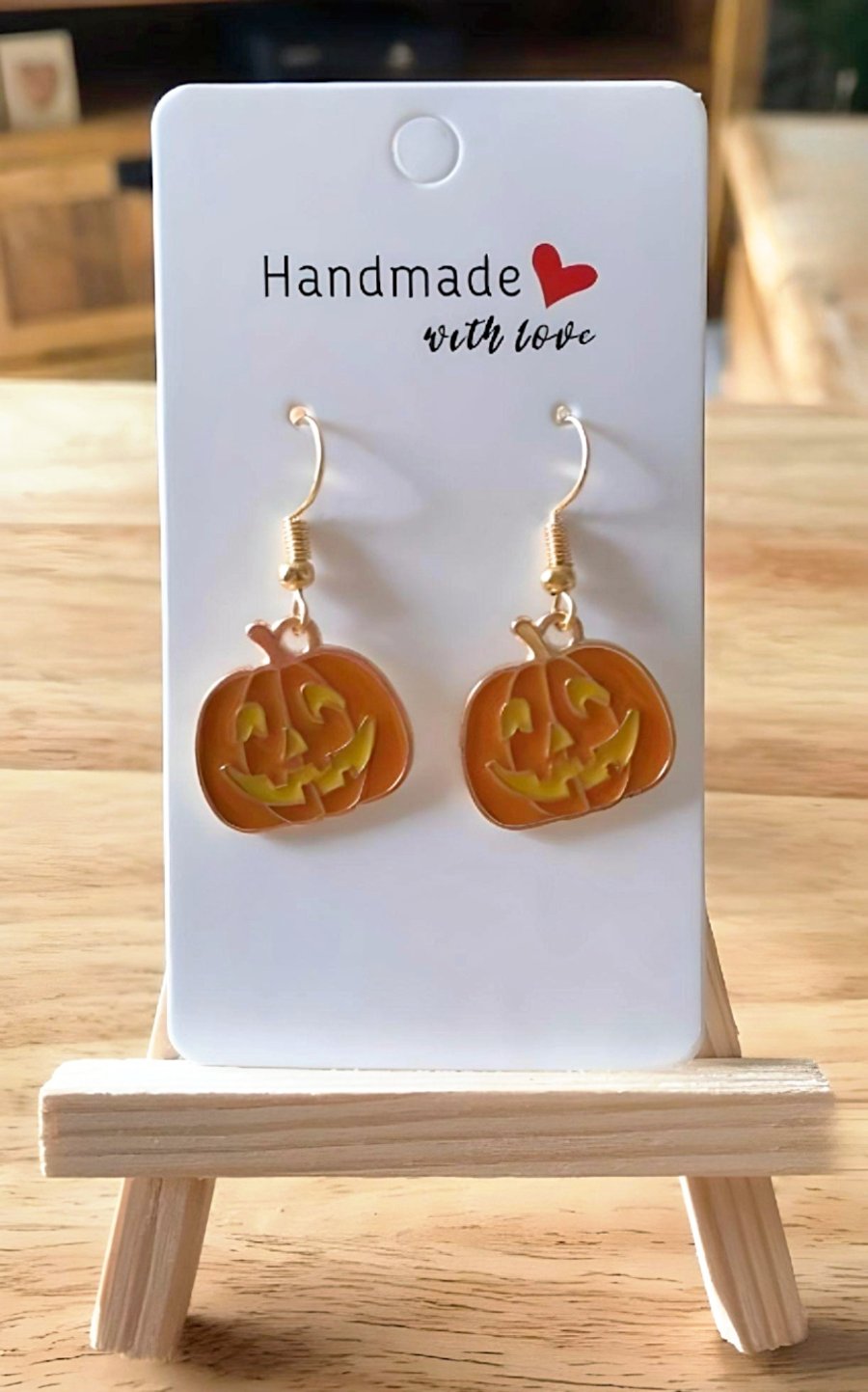 Spooky Pumpkin Halloween Earrings, Goth Jewellery, Pierced Earrings