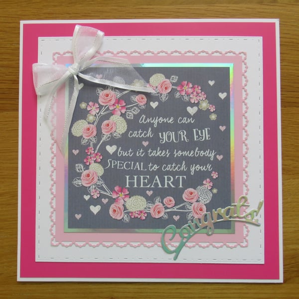 Anyone Can Catch Your Eye - Large Wedding Card (19x19cm)