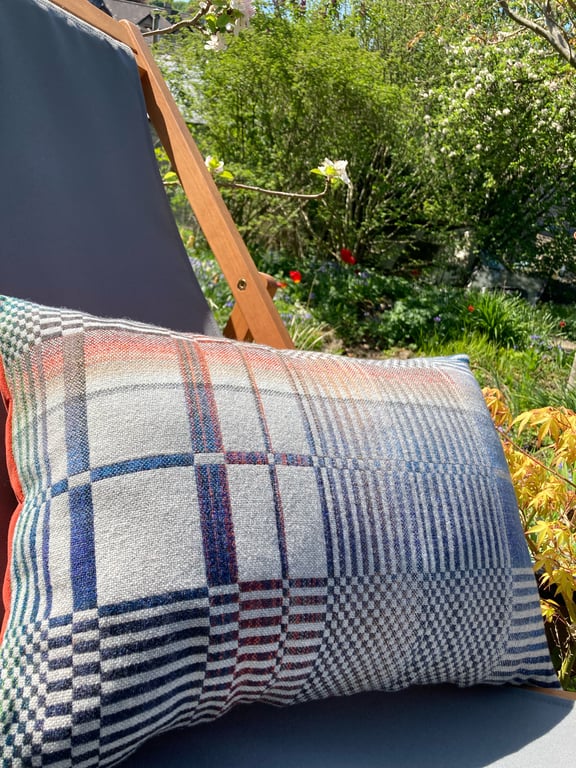 Quarterdeck Doubleweave Lambswool Cushion- Orange