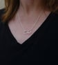 Recycled Sterling Silver Wire Linked Shapes Necklace  - Image 4