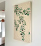 Original Botanical Art - Olive Branch Mosaic Wall Plaque 