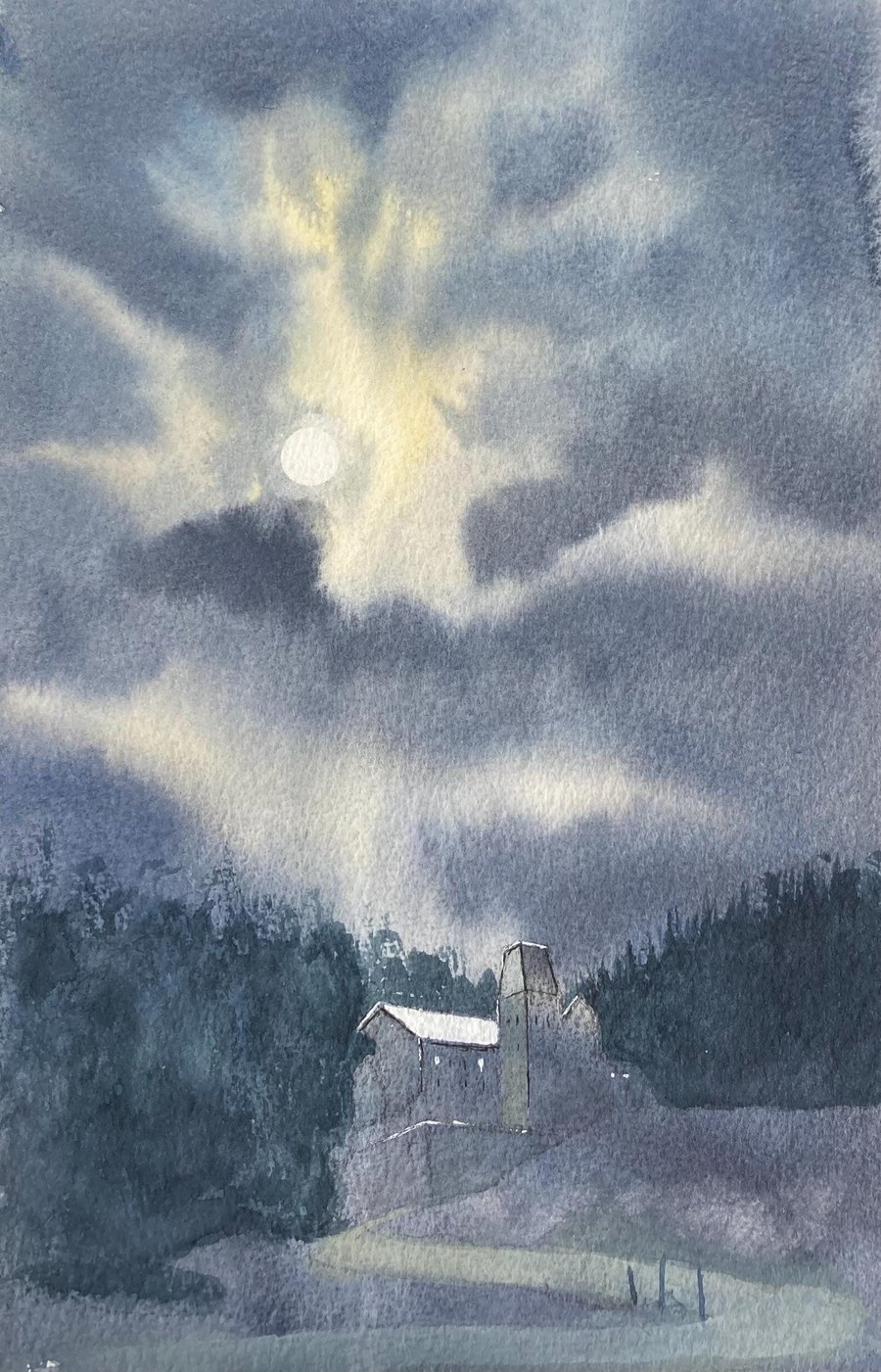 Salems lot - the Marston house tribute (Original watercolour painting)  