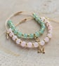 Personalized Bracelet with Gold Initial Charm and Gemstones - Image 8