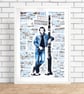 George Carlin Hand Pulled Limited Edition Screen Print - Image 1