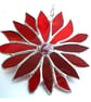 Red Flower Stained Glass Suncatcher Handmade - Image 4