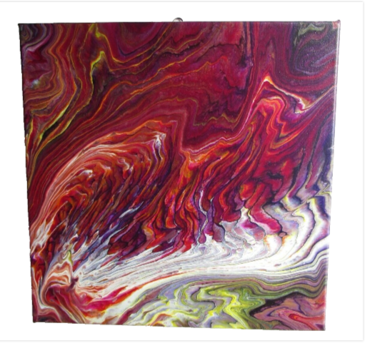 Cosmic Sunset Dance 2 Original Handmade Acrylic Canvas Painting Gift Idea