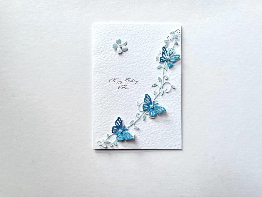 Handmade Luxury Personalised Birthday Card for Mum, Wife, Grandmum C600