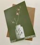 Cherry Blossom, blank greetings card 
