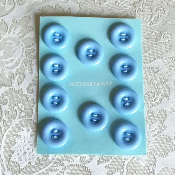 Round pale blue buttons