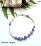 AA Tanzanite & Peridot Bangle Style Sterling Silver Bracelet  - Image 5