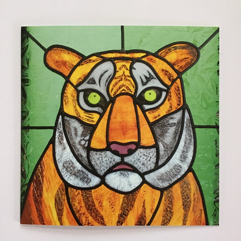 Greetings Card - Tiger Burning Bright 