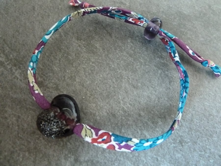 liberty fabric adjustable bracelet
