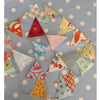 Teeny tiny mini bunting in cotton Fabrics 