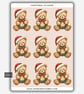Funny Vinyl Sticker Sheet For Adults - Cute Xmas Teddy Bears