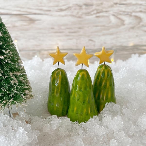 Tiny Ceramic Christmas Trees