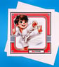 Handmade Karate Birthday Card, Boys, Decoupage