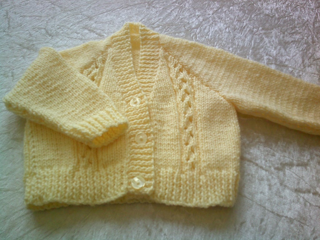 20 inch Lemon V Neck Cardigan