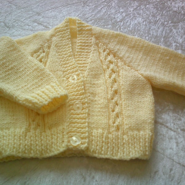 20 inch Lemon V Neck Cardigan