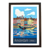 Amsterdam travel poster print by Artist Susie West