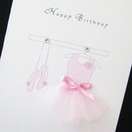 Birthday Card - Ballerina - Folksy