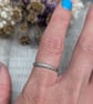 Sterling Silver 2mm 'Meadow' Patterned Decorative Stacking Ring - JBJ4009 - Image 2
