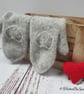Knitted alpaca women mittens Winter luxury mittens Valentine's gift for women  - Image 4