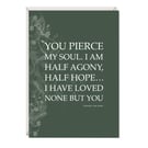 Persuasion Greetings Card Literary Gift - Jane Austen Word Art Card