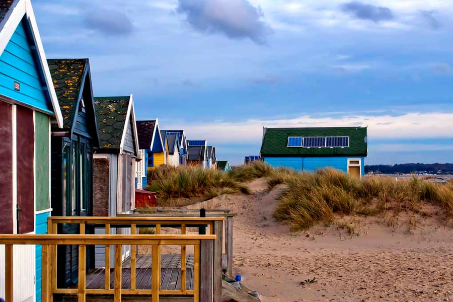 Beach Huts Hengistbury Head Dorset England Photograph Print